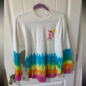 Disney Parks Disneyland Dip Dye Spirit Jersey Neon Rainbow Pineapple XS NWT